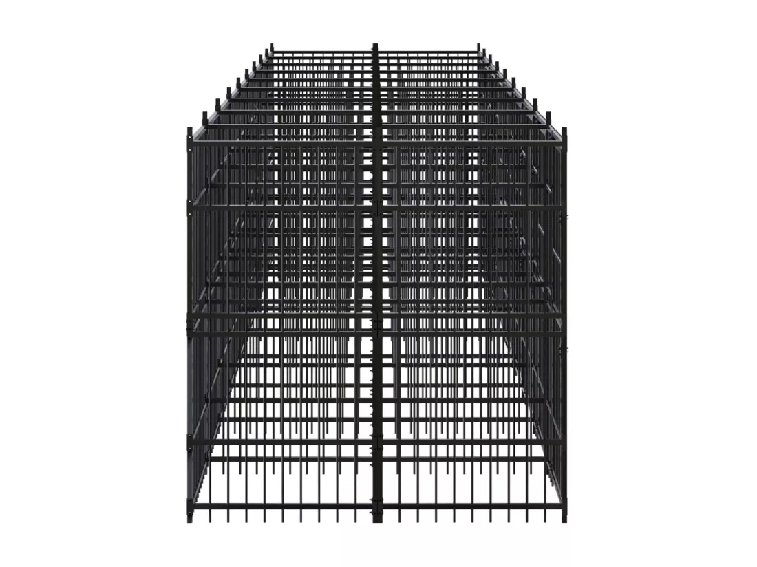 Chenil cage enclos pac noire 864 x 192 x 200 cm 02_0041801