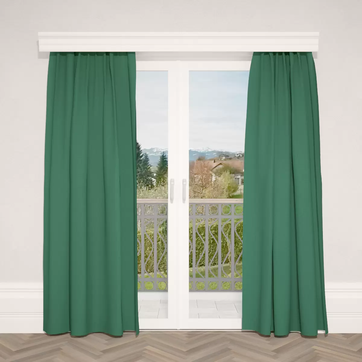 Verdunkelungsvorhang Satin dunkelgrün