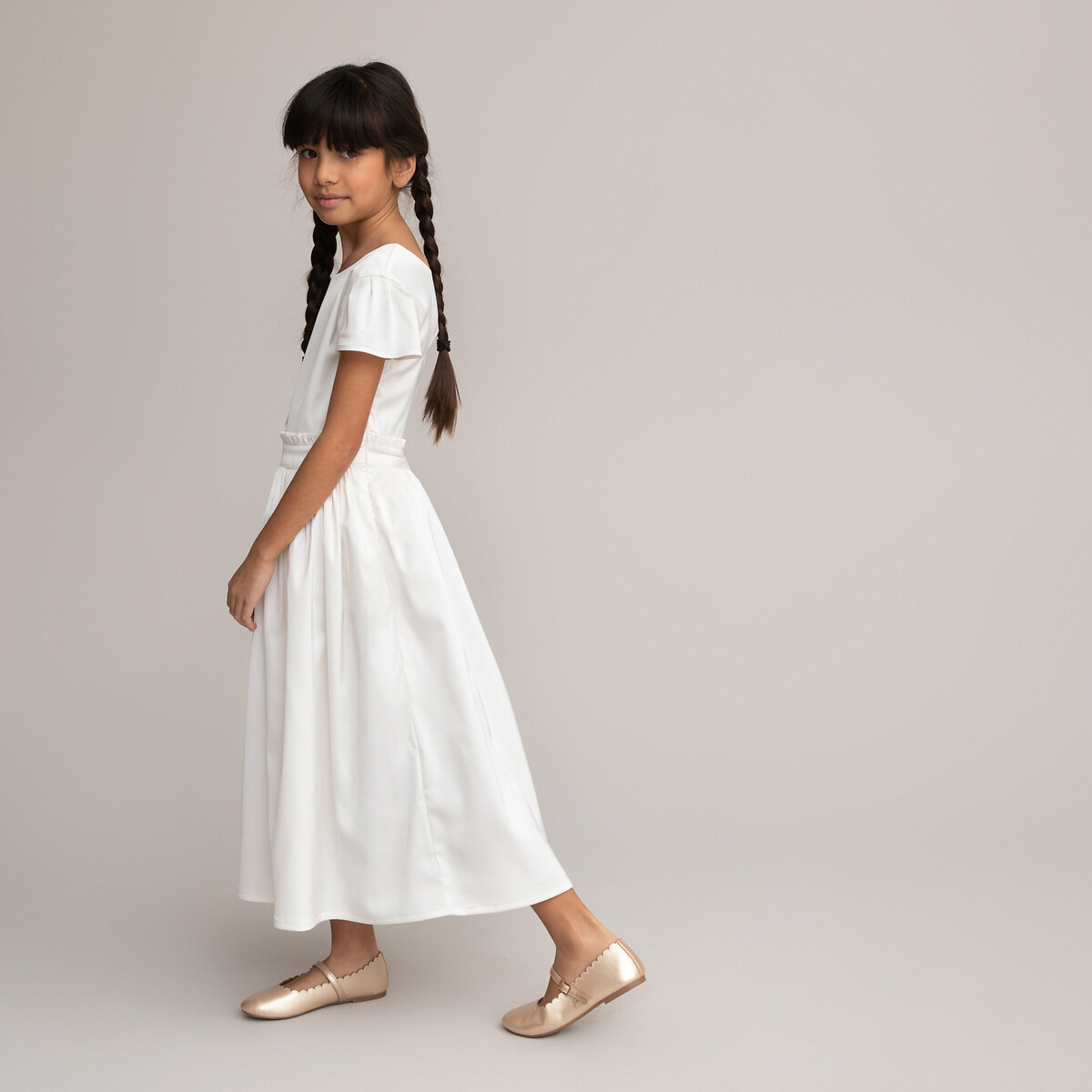 COLEÇÃO LA REDOUTE<br>Vestido longo de cerimônia, mangas curtas
