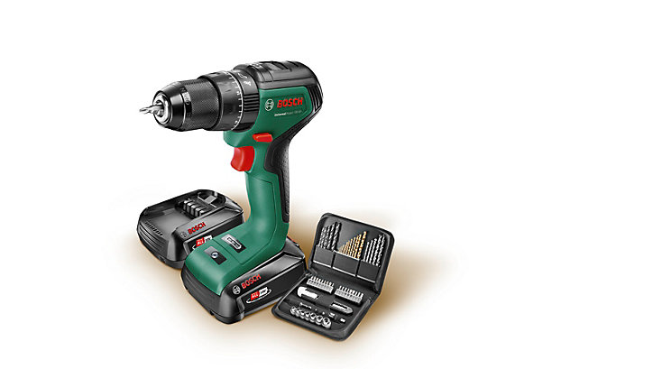 Perceuse visseuse à percussion sans fil Bosch Power for All UniversalImpact 18V - 2x2Ah + 51 accessoires