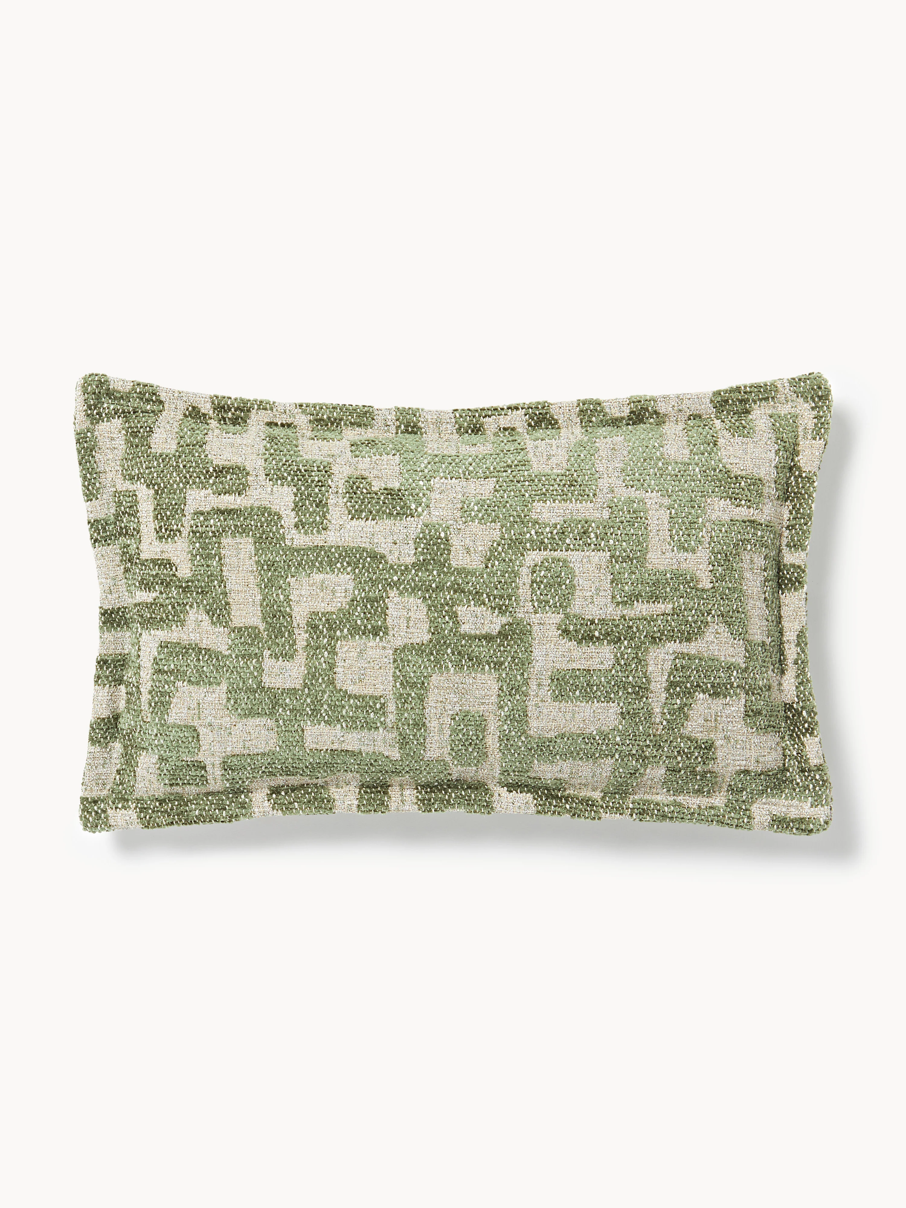 Viscose kussen Contia met ingeweven jacquard patroon