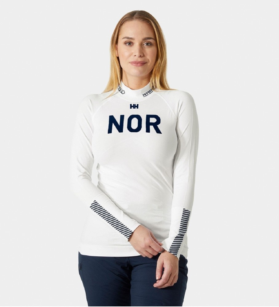 Camiseta branca sem costura Helly Hansen Lifa Racing