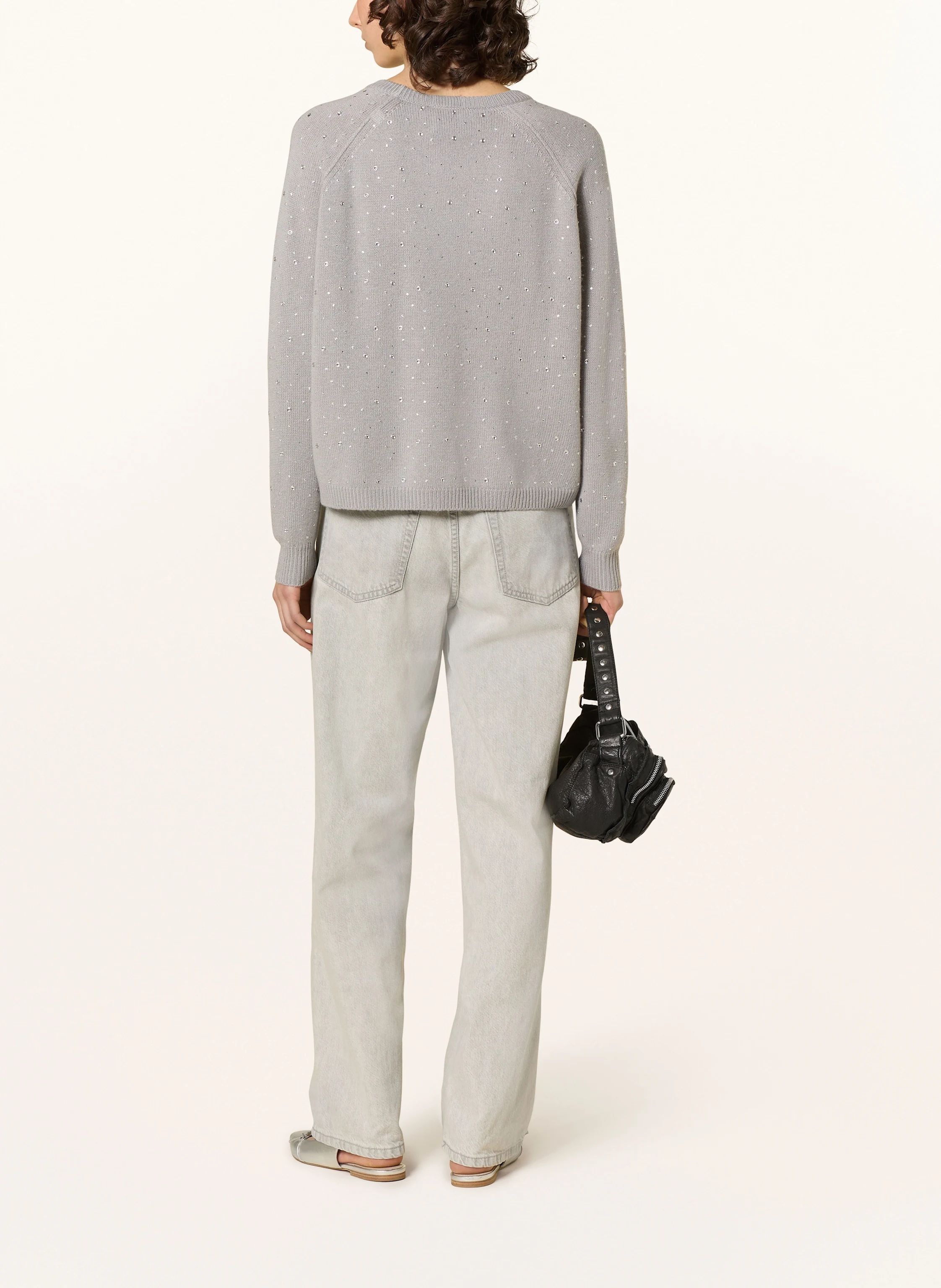 ALLUDE Pullover mit Cashmere und Schmucksteinen