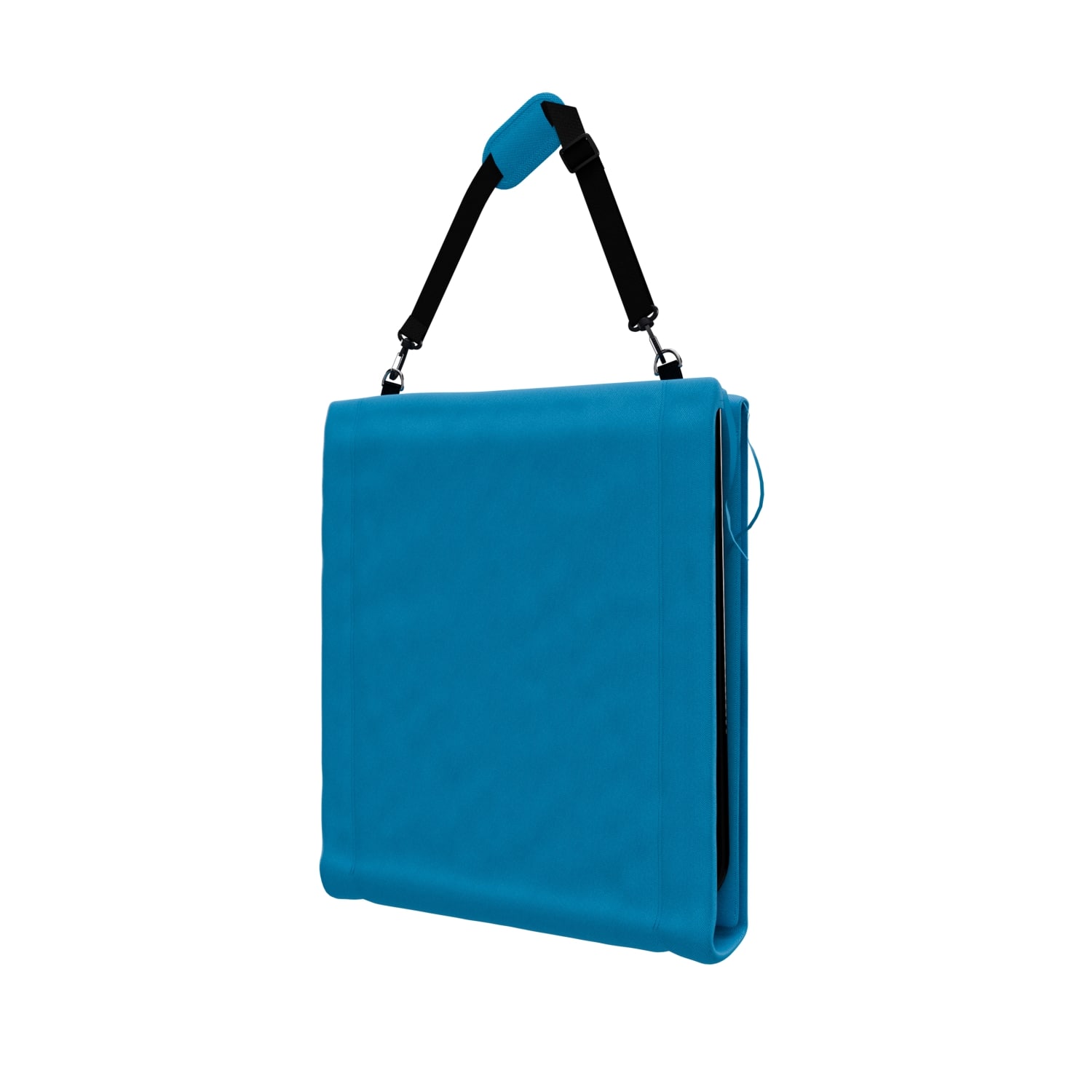 24MOVE® Strandmatte 2er Set klappbar mit Rückenlehne, Strandliege mit Gurt, tragbar für Strand und Garten, Liegematte blau