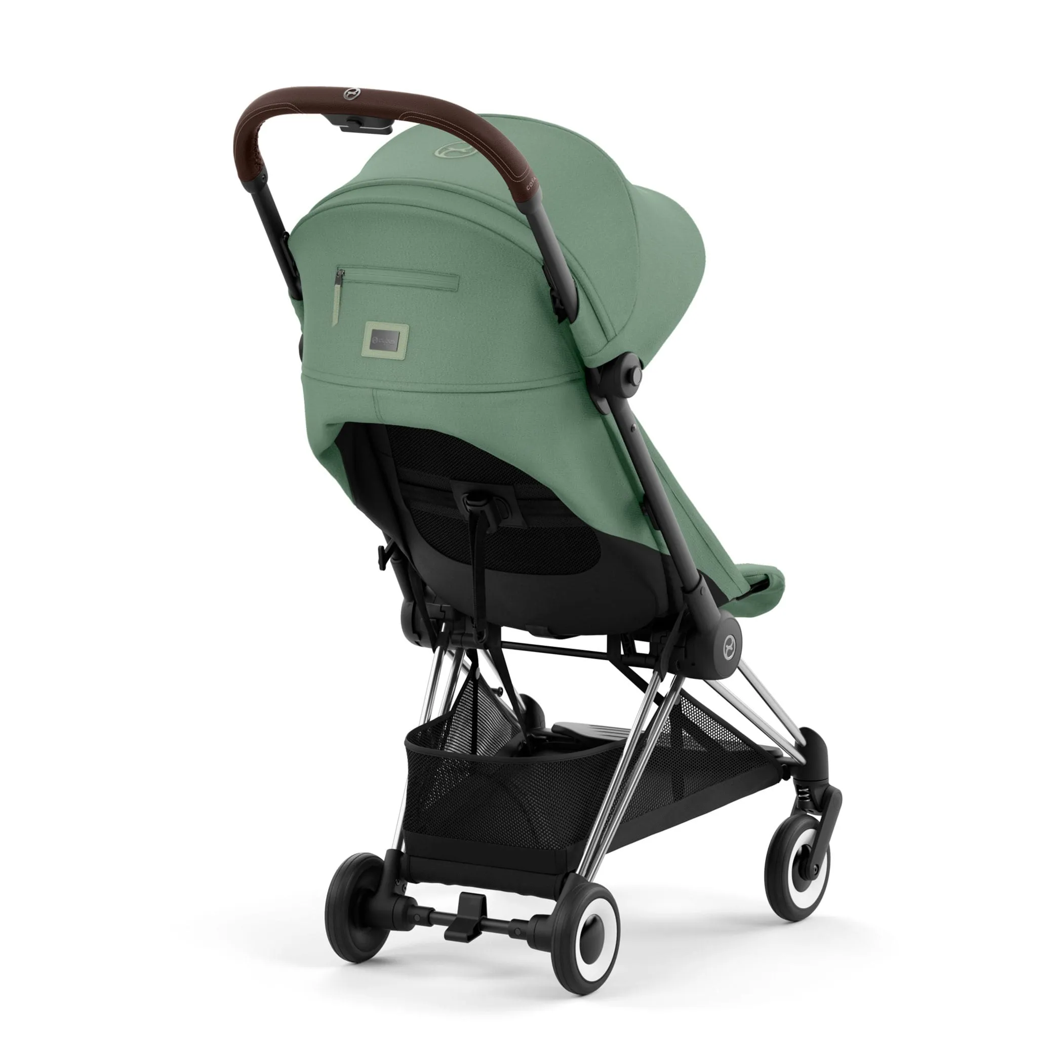 Cybex Poussette Coya - Cadre chromé avec siège vert feuillage