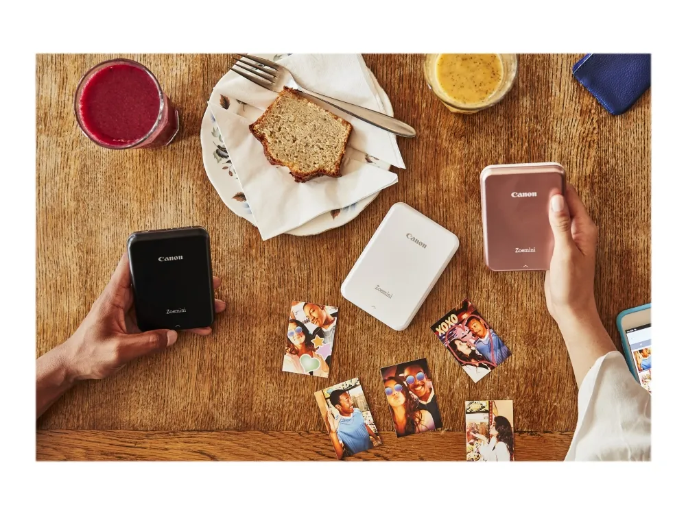 Canon Zoemini - Printer - farve - farvesublimering - 50.8 x 76.2 mm - 314 x 400 dpi - op til 0.83 min./side (mono) / op til 0.83 min./side (farve) - kapacitet: 10 ark - Bluetooth 4.0 - hvid