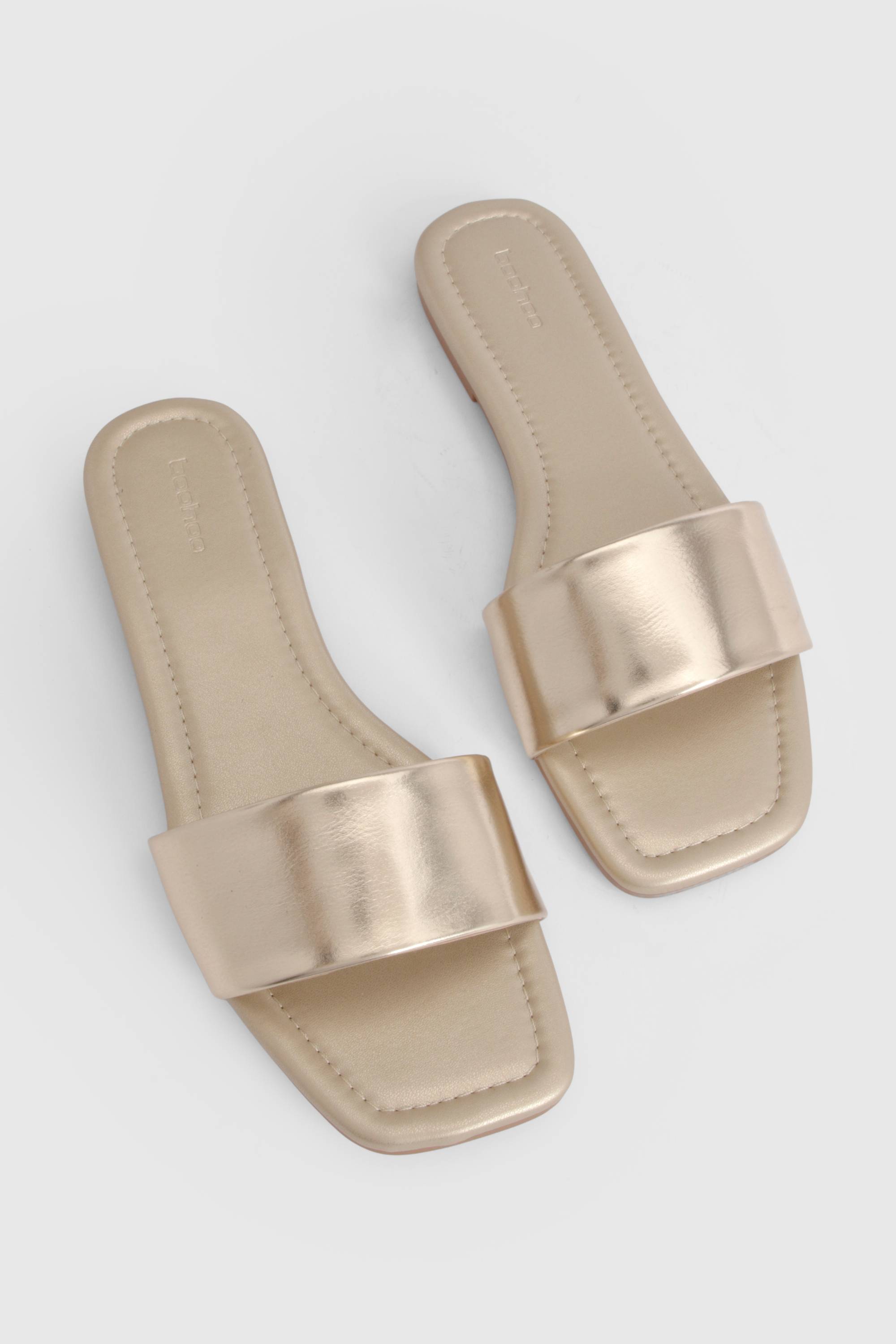 boohoo Sandales Mules Basiques À Bout Carré