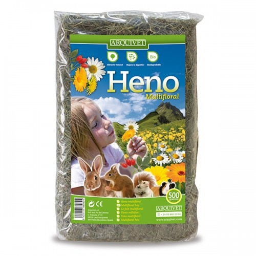 Feno multifloral para roedores. Sabor neutro.