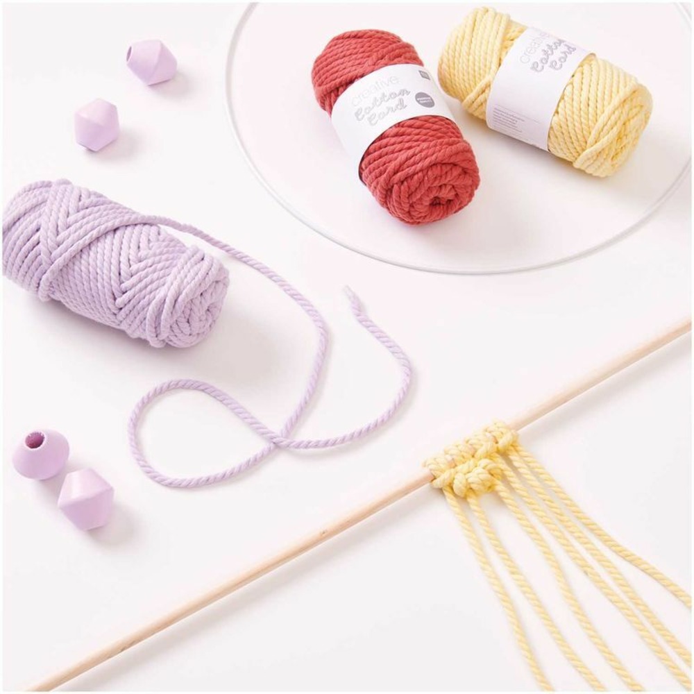4 perles toupies pour macramé - bois lilas - 30 mm