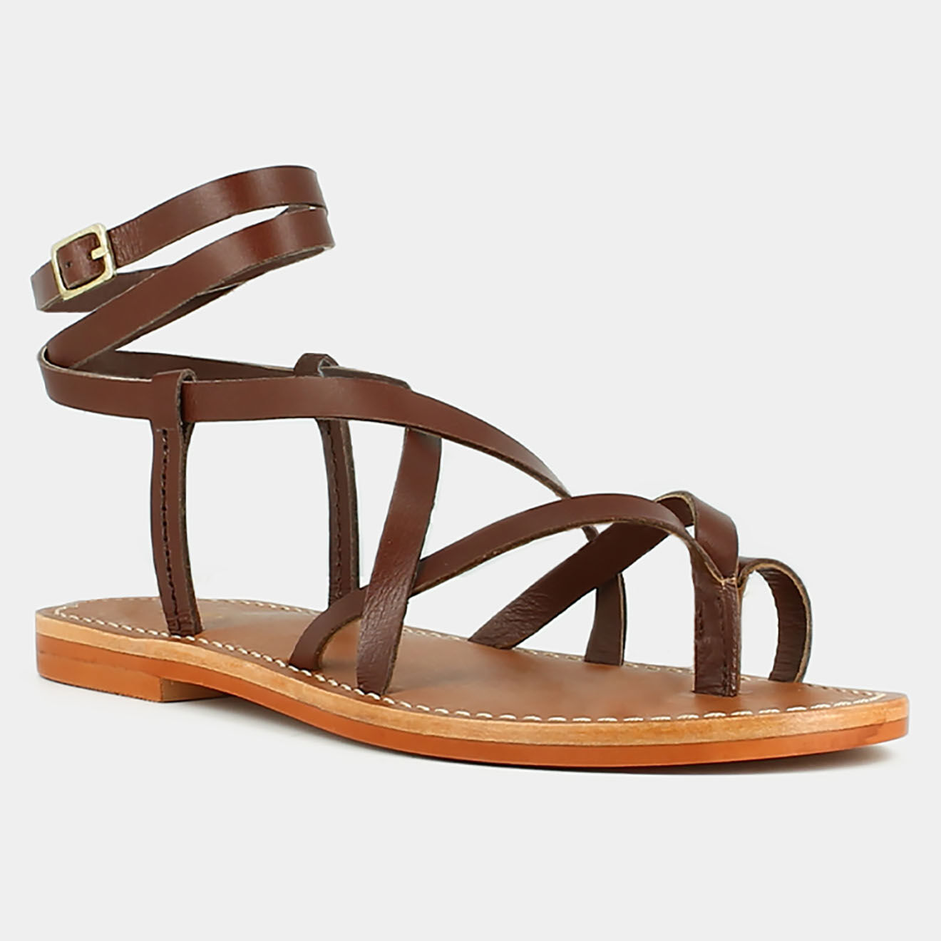 Jonak Sandales en Cuir Woully marron