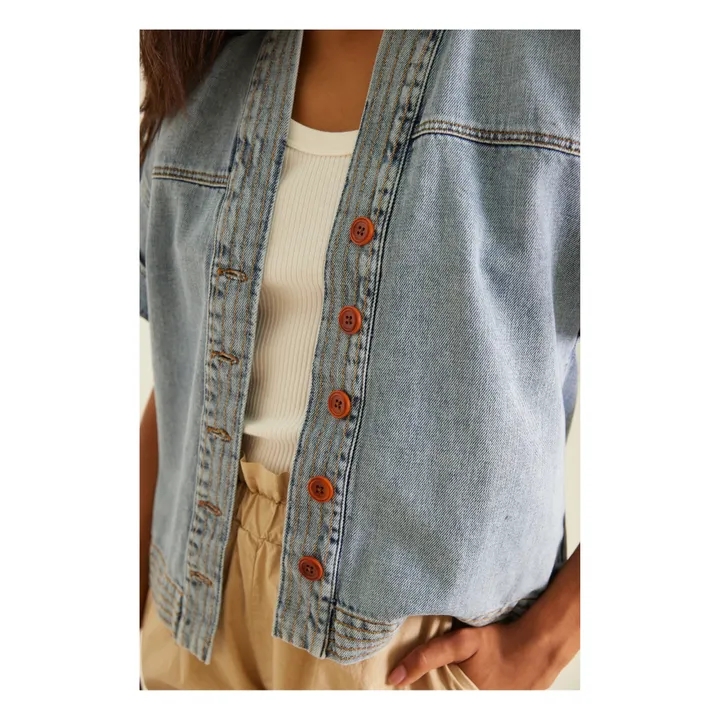 Tinsels Veste Denim Manches Courtes Xivry | Bleu Clair