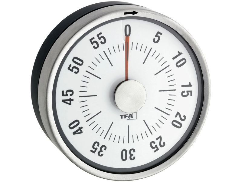 TFA Dostmann Küchentimer Puck Anthrazit Timer für die Küche