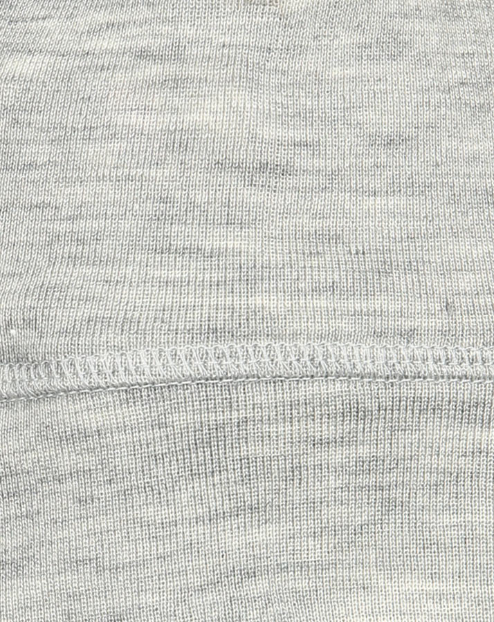 Woll-Mütze BABY mit Seide in grau melange