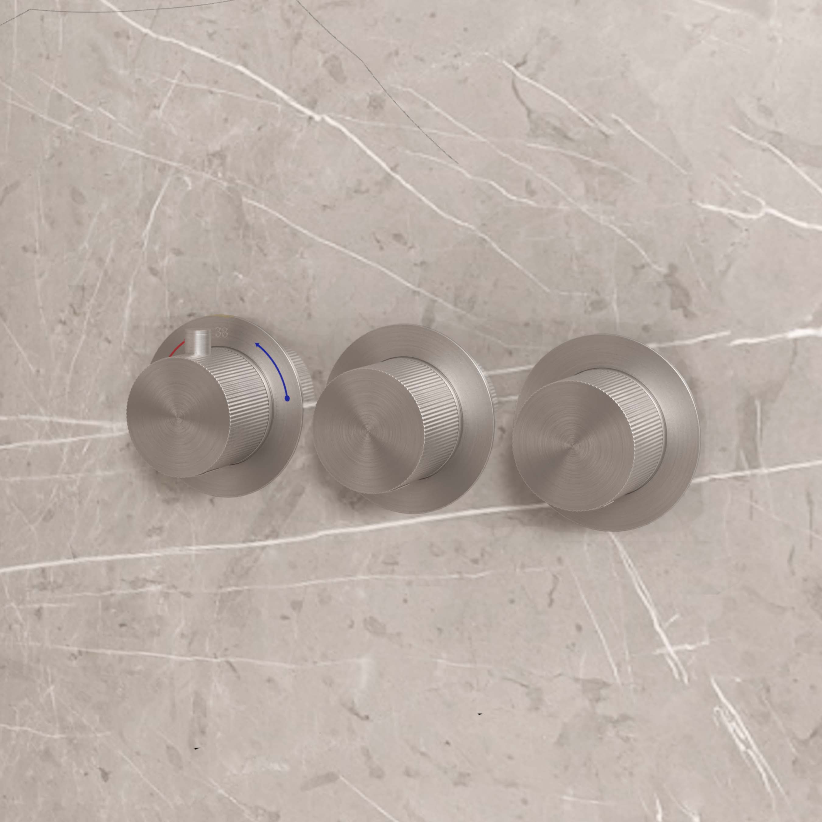 Best Design High End Ore complete 2-wegs inbouwthermostaat RVS