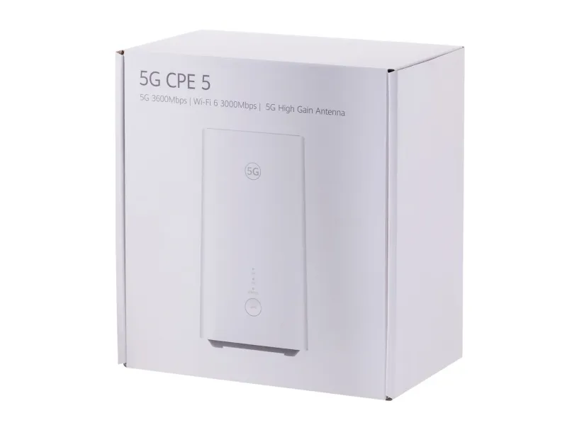 HUAWEI 5G CPE 5 Router H155-381 WiFi 6 3000Mbps 160MHz 2x2 MIMO 256 QAM Hvid