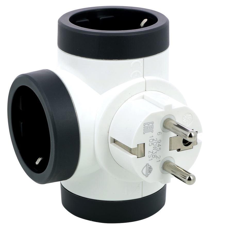 FICHA TRIPLA 2P T OBT LEGRAND BRANCO/CINZA