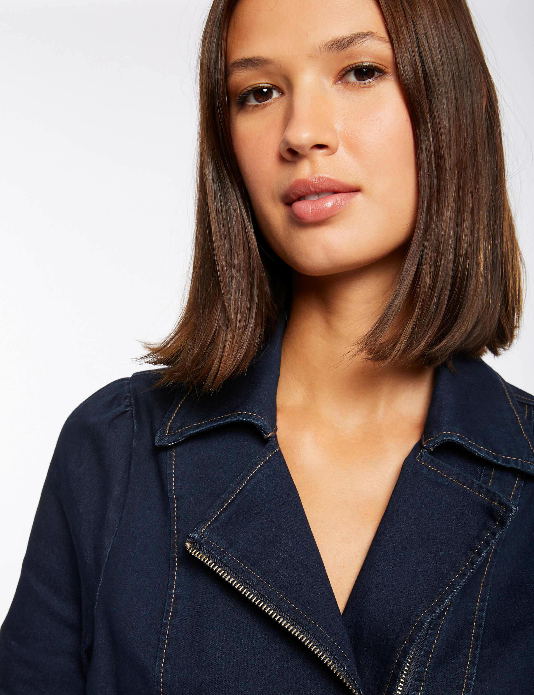 Robe droite zippée en jean jean brut femme - jean_brut