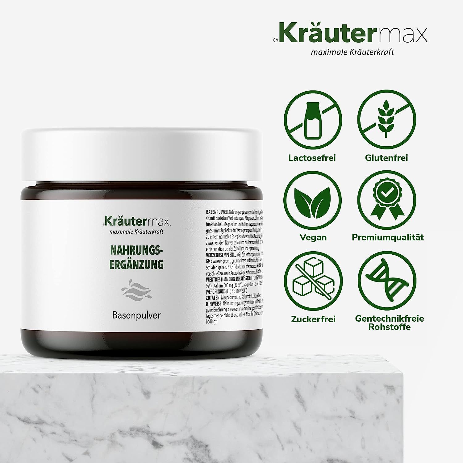 Kräutermax Basenpulver ohne Zucker