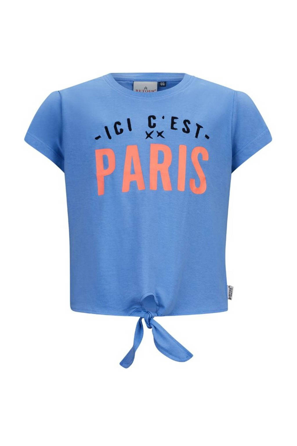 Retour Jeans T-shirt Nice met printopdruk hemelsblauw