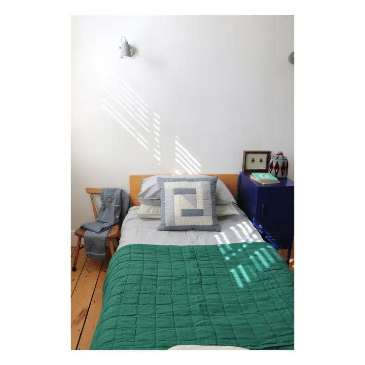 Camomile London Couverture matelassée en coton | Vert forêt