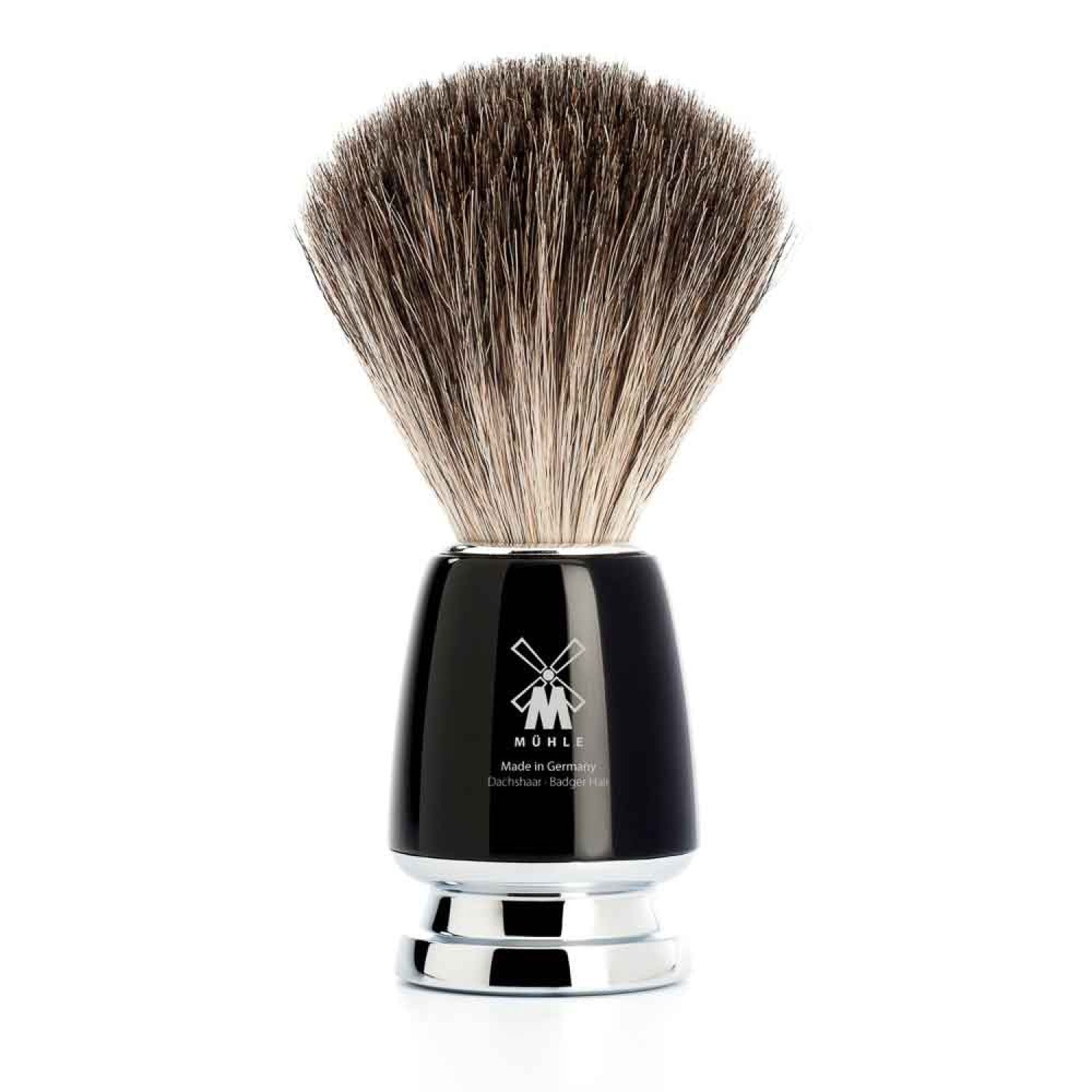 Mühle Shaving Rasurkultur Rasierpinsel schwarz Dachshaar
