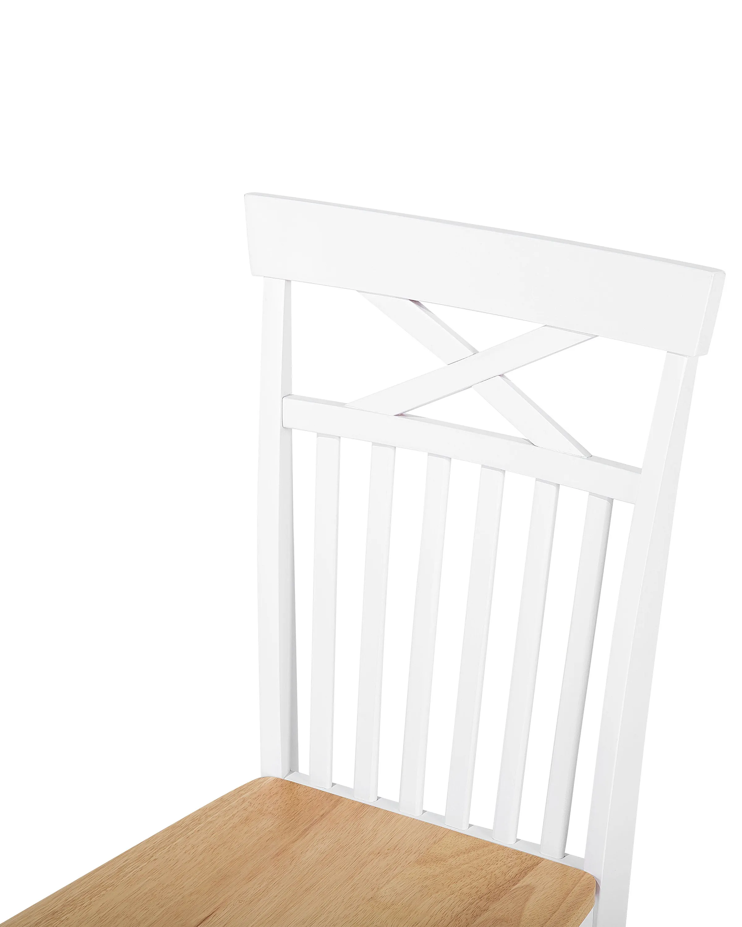 Set van 2 eetkamerstoelen HOUSTON Hout Wit