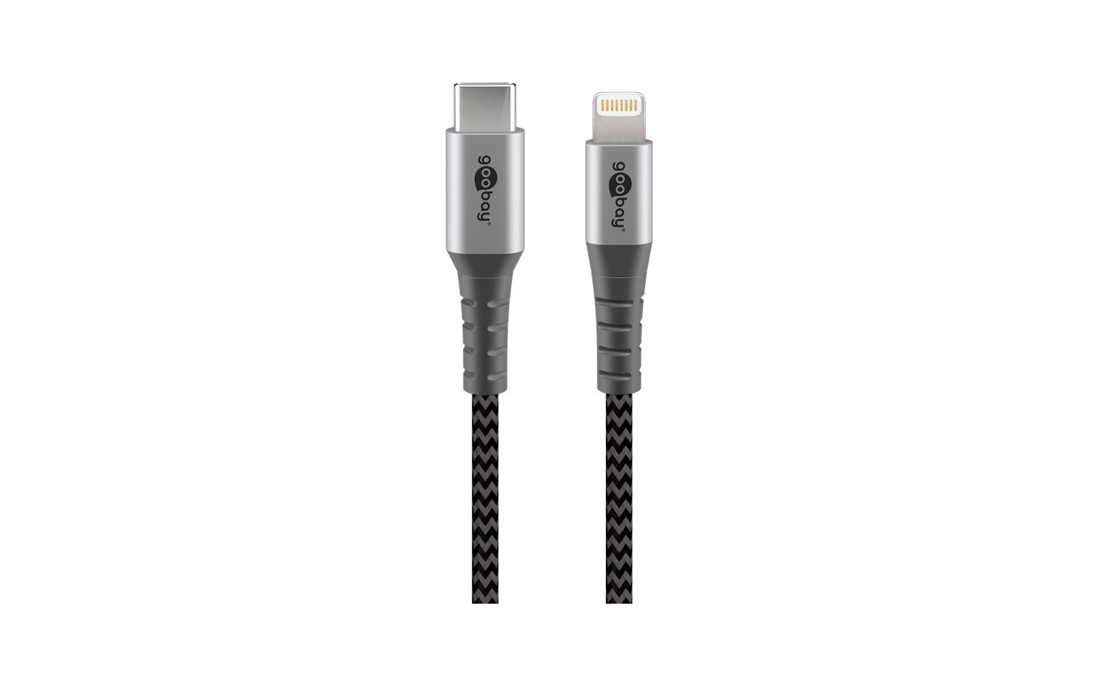 Goobay DAT Lightning USB-C Lade und Synchronisations Vollmetall-Kabel 0,5 m