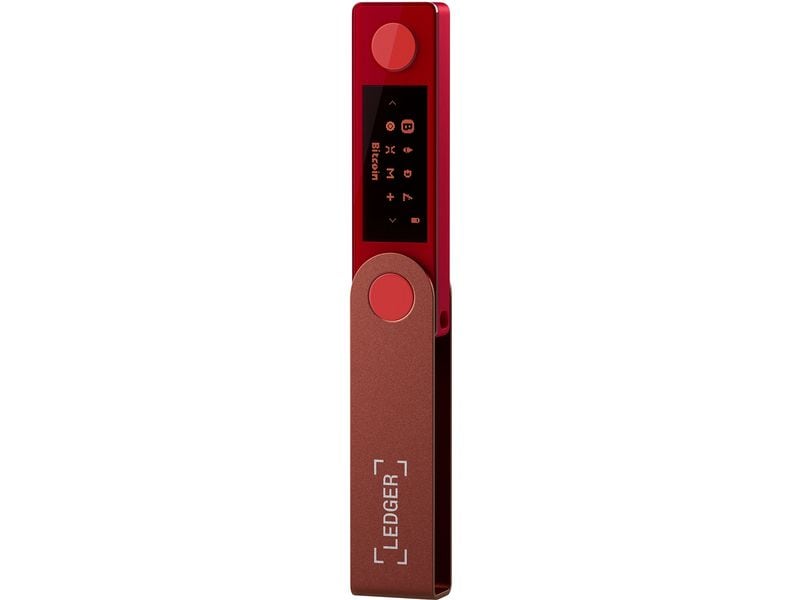 Ledger Nano X Ruby Red Crypto-Hardware-Wallet mit Bluetooth zum Kaufen, Verwalten und Vermehren digitaler Vermögenswerte