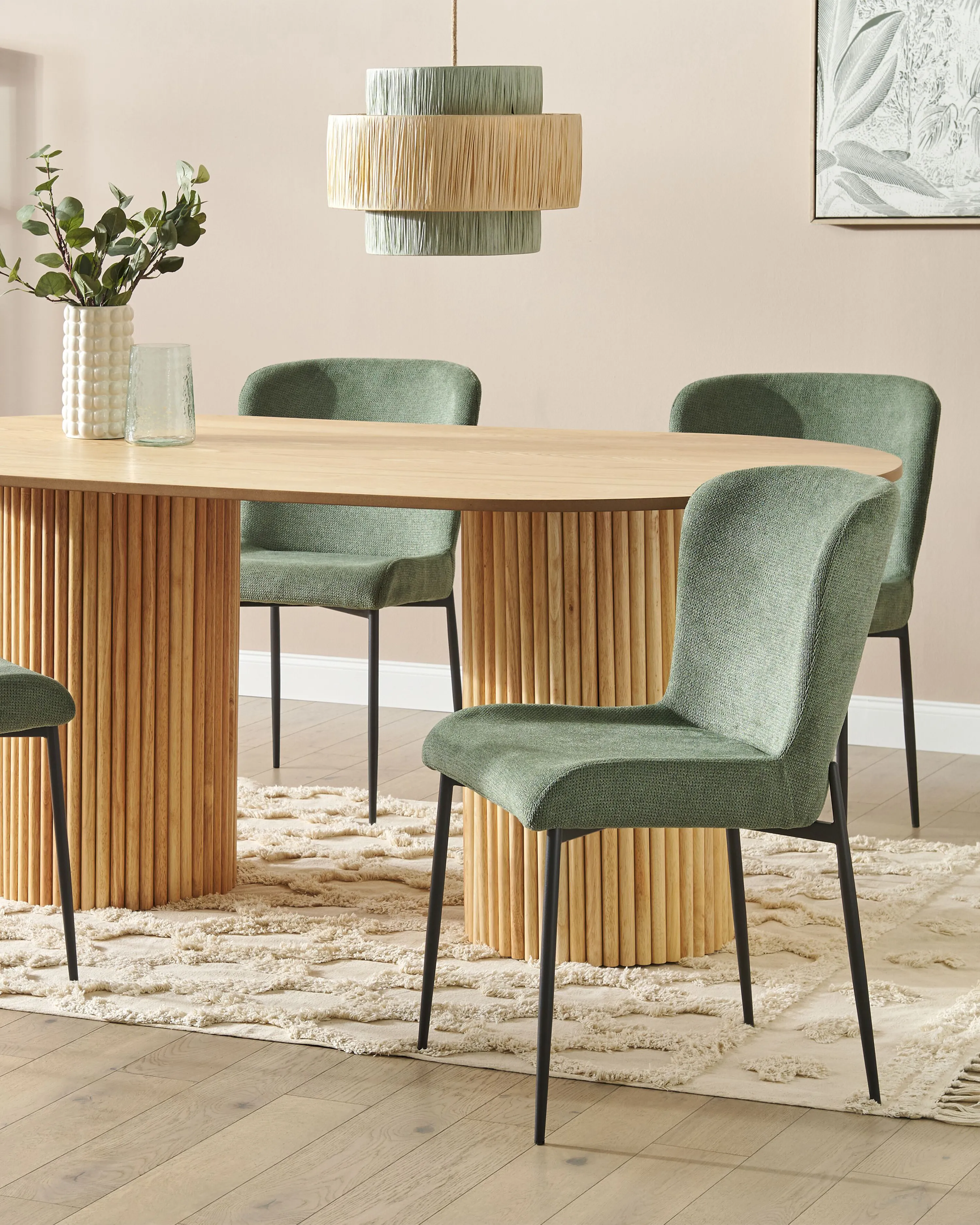 Set van 2 eetkamerstoelen ADA Donkergroen