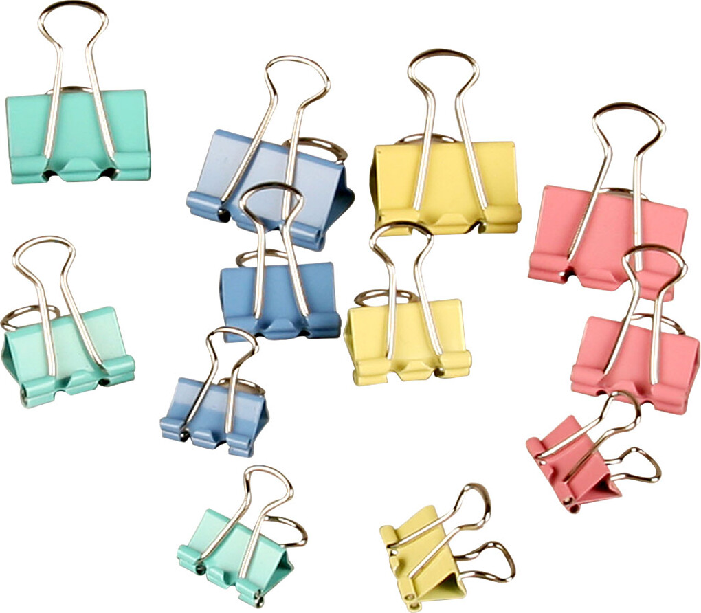 Klemmer - B 15-19-25 MM - Pastelfarver - 30 Assorterede