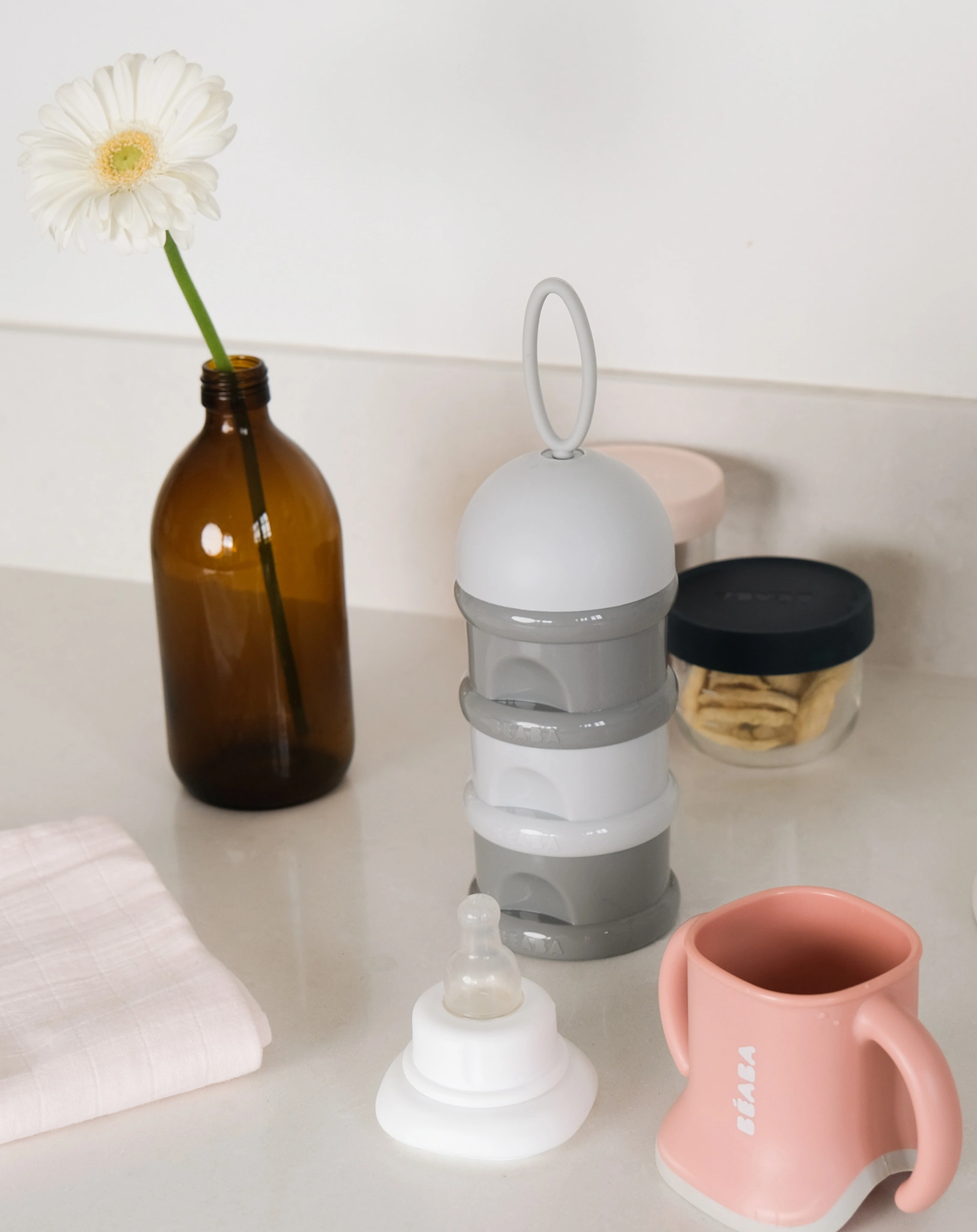 Dosierbox ON THE GO 3-teilig in grey