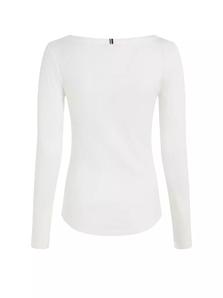 TOMMY HILFIGER Langarmshirt weiss