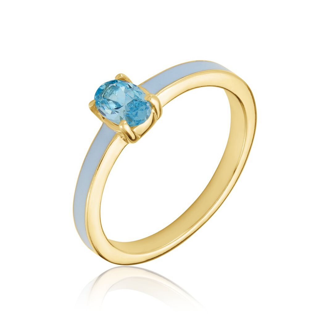 Bague Bloomy Plaqué Or Jaune Oxyde De Zirconium