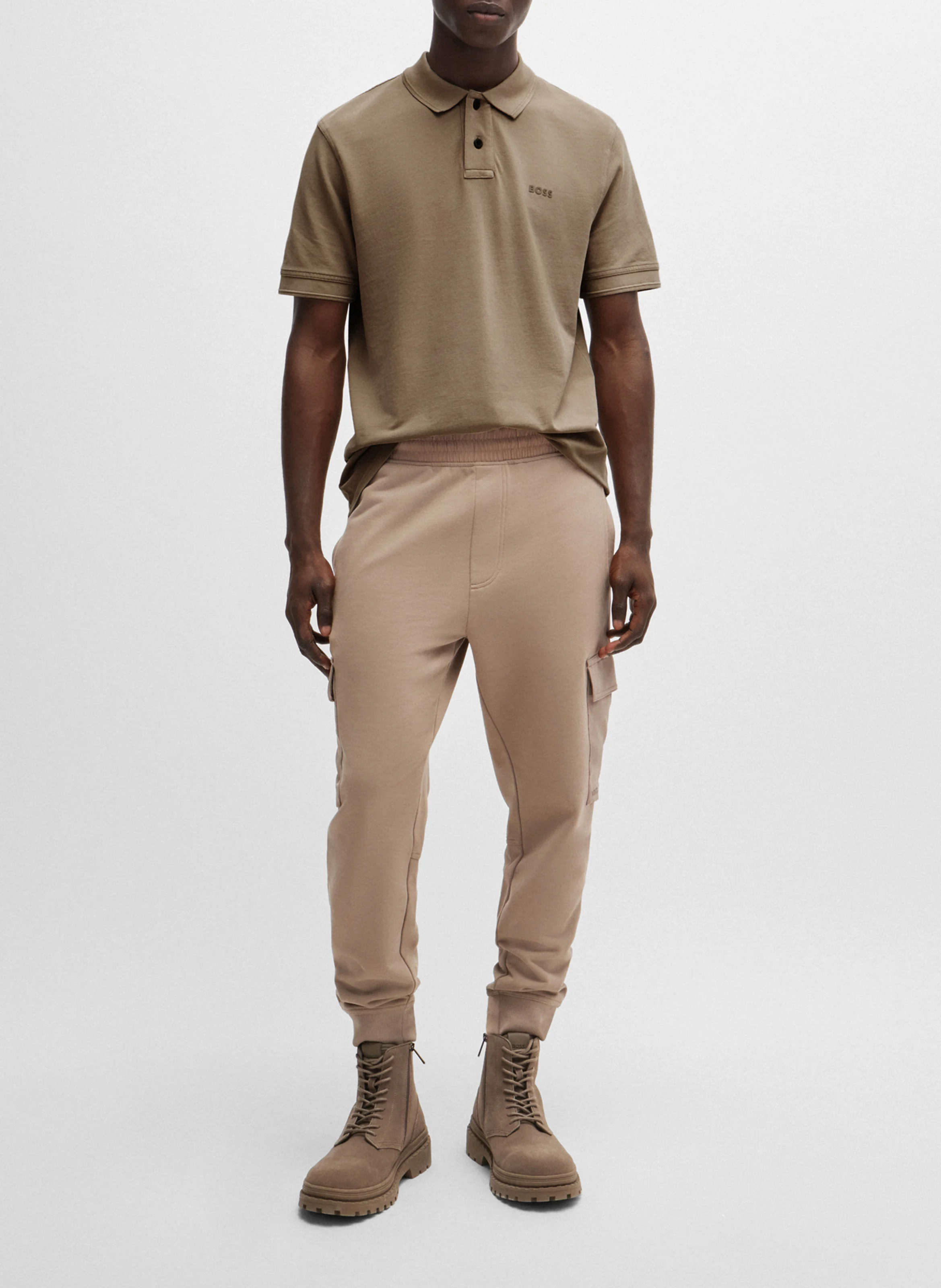Polo regular-fit en coton | Marron
