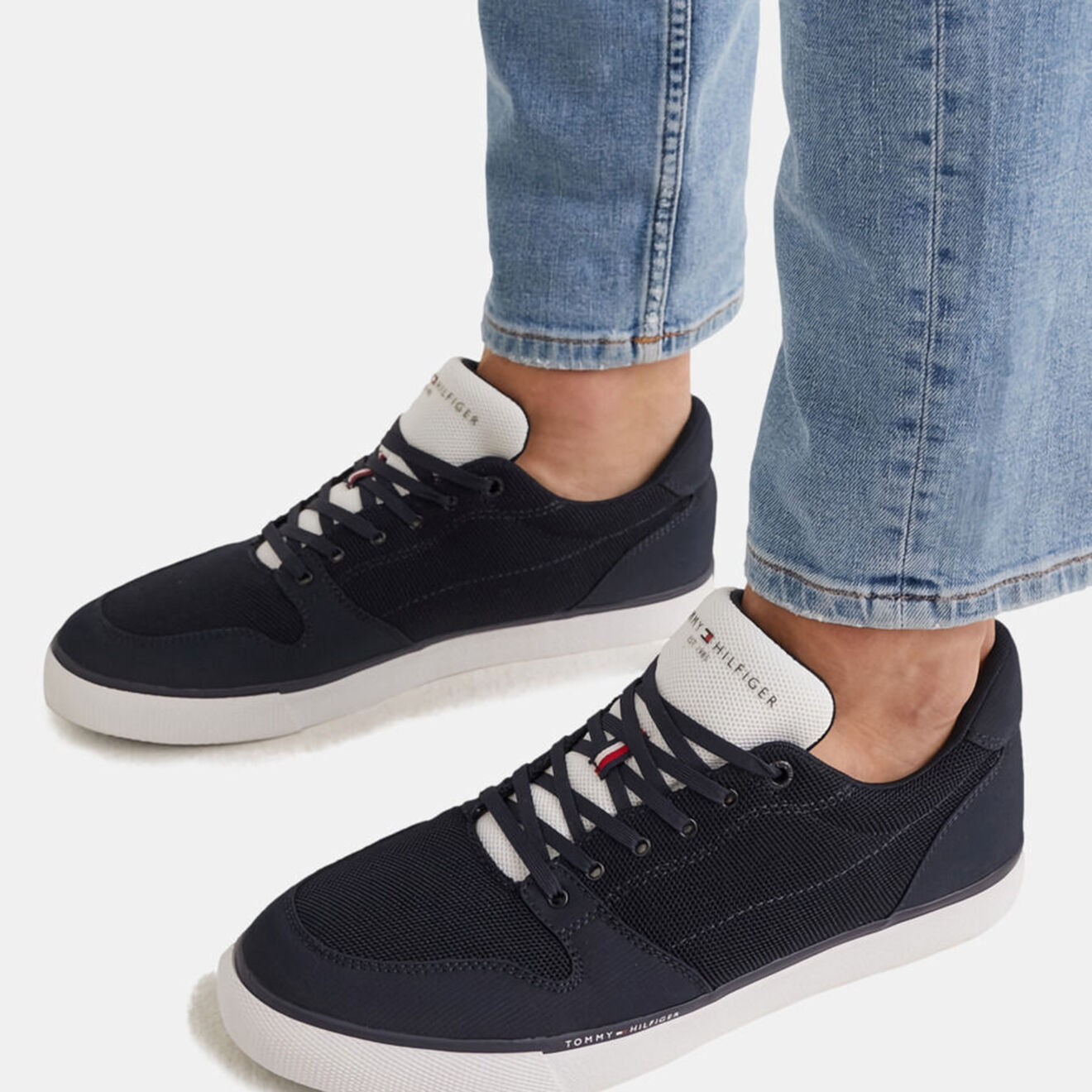 Tommy Hilfiger Baskets Core Mix Mesh Vulc bleu marine