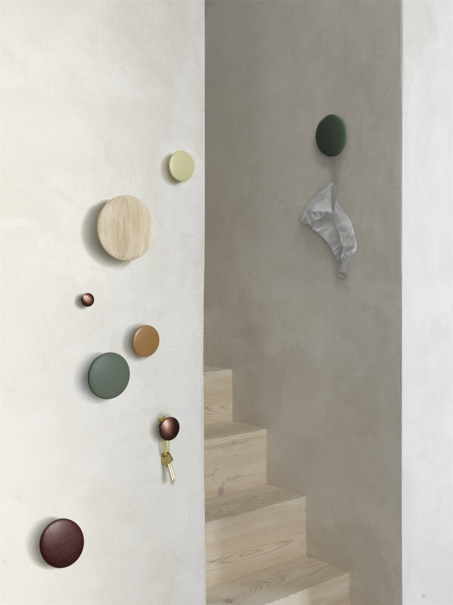 Wandhaken The Dots S zwart