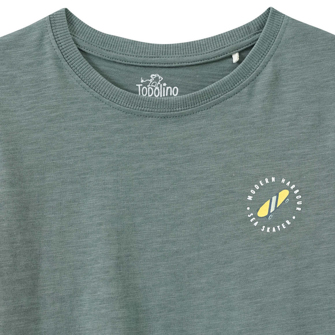 Topolino Jungen T-Shirt mit Rücken-Print dunkelgrün