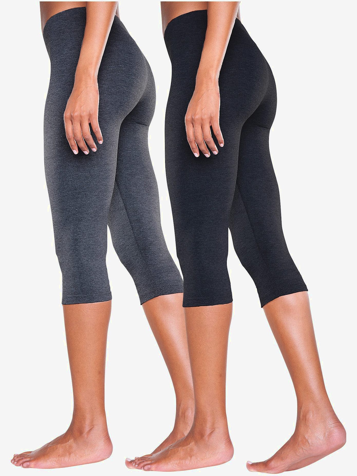 Legging corsaire lot de 2 leggings basiques, longueur 3/4