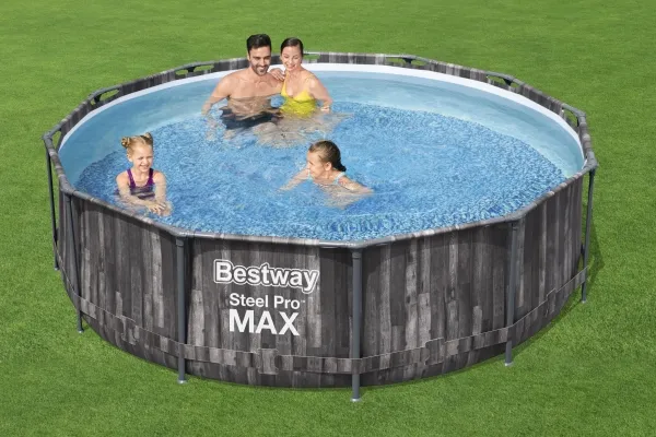 Bestway 5614X, 9150 L, Indrammet pool, Voksen & barn, Stige, Træ, 34,5 kg