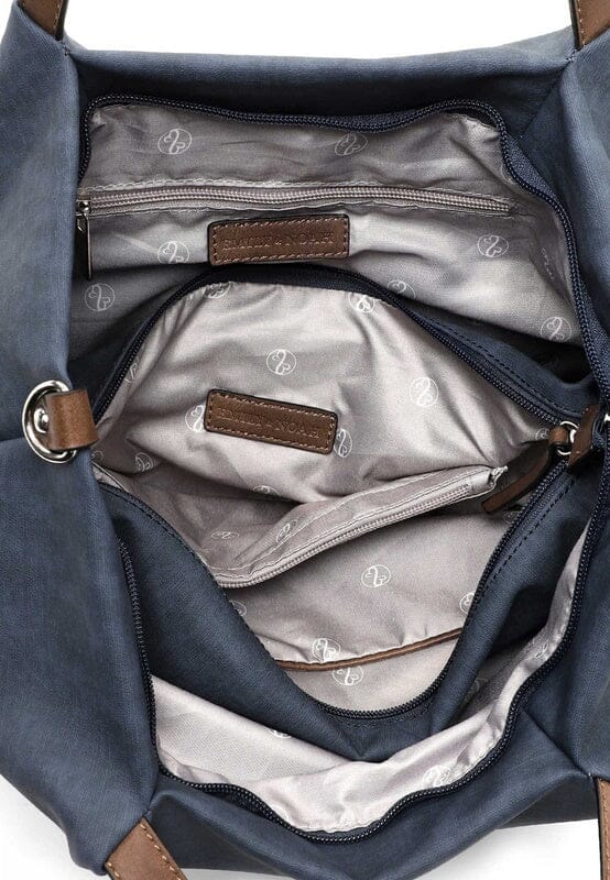 Emily & Noah Elke Bag in Bag Shopper L Blue Taupe