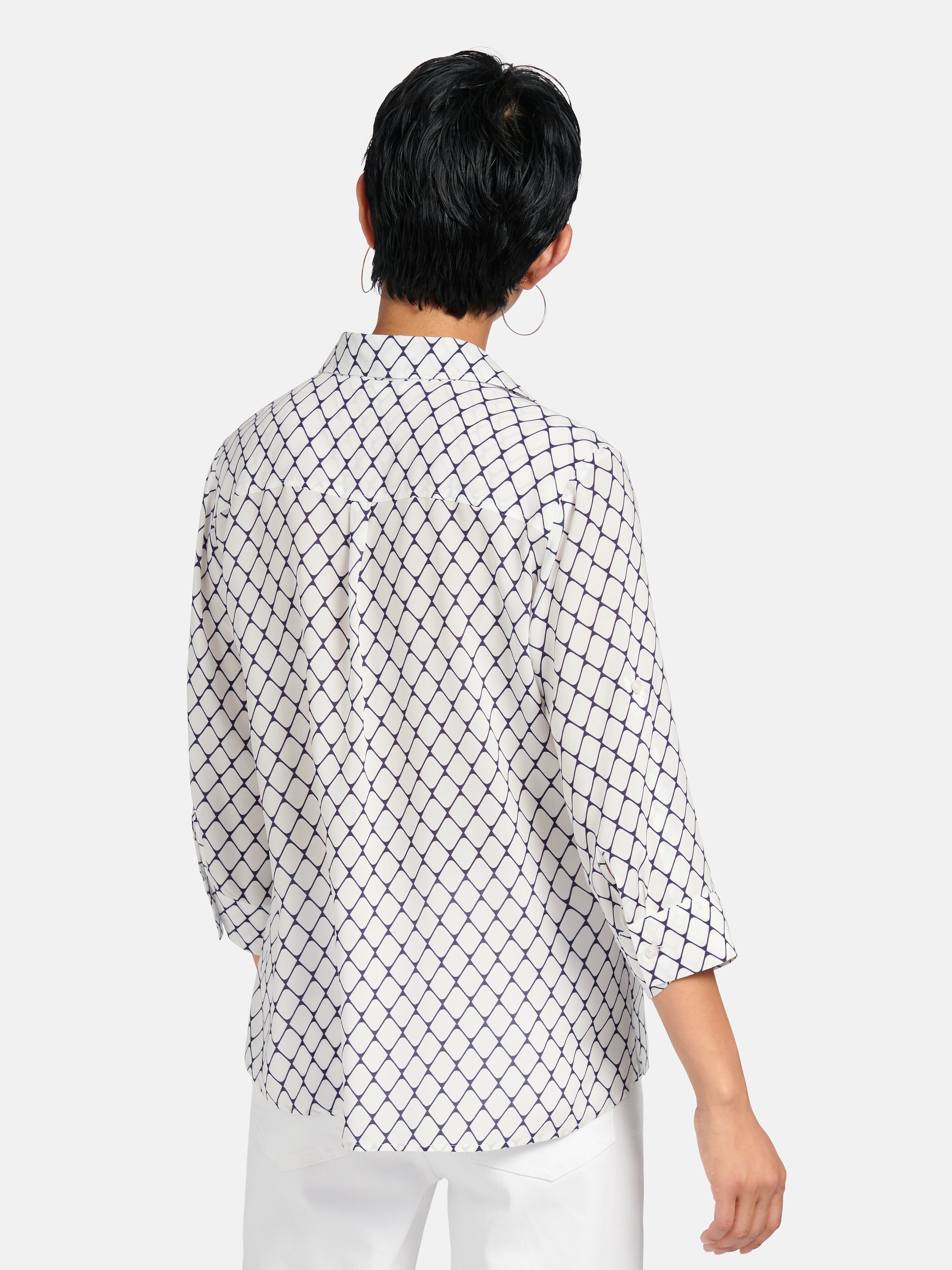 Bluse mit 3/4-Arm zum Krempeln