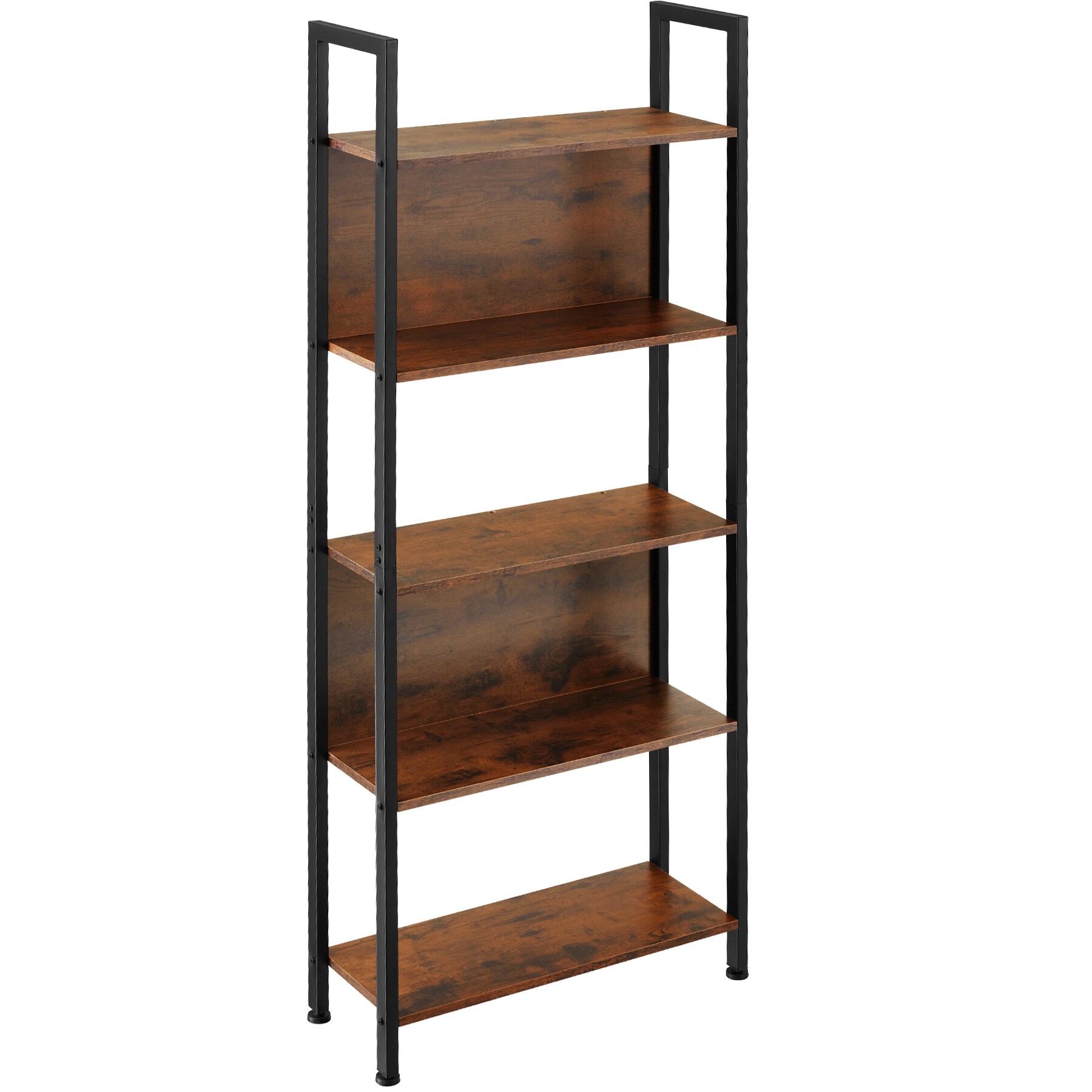tectake® Regal, Industrial Style, 5 Ebenen, 2 Rückwände, inklusive Kippschutz, 62 x 24 x 165,5 cm