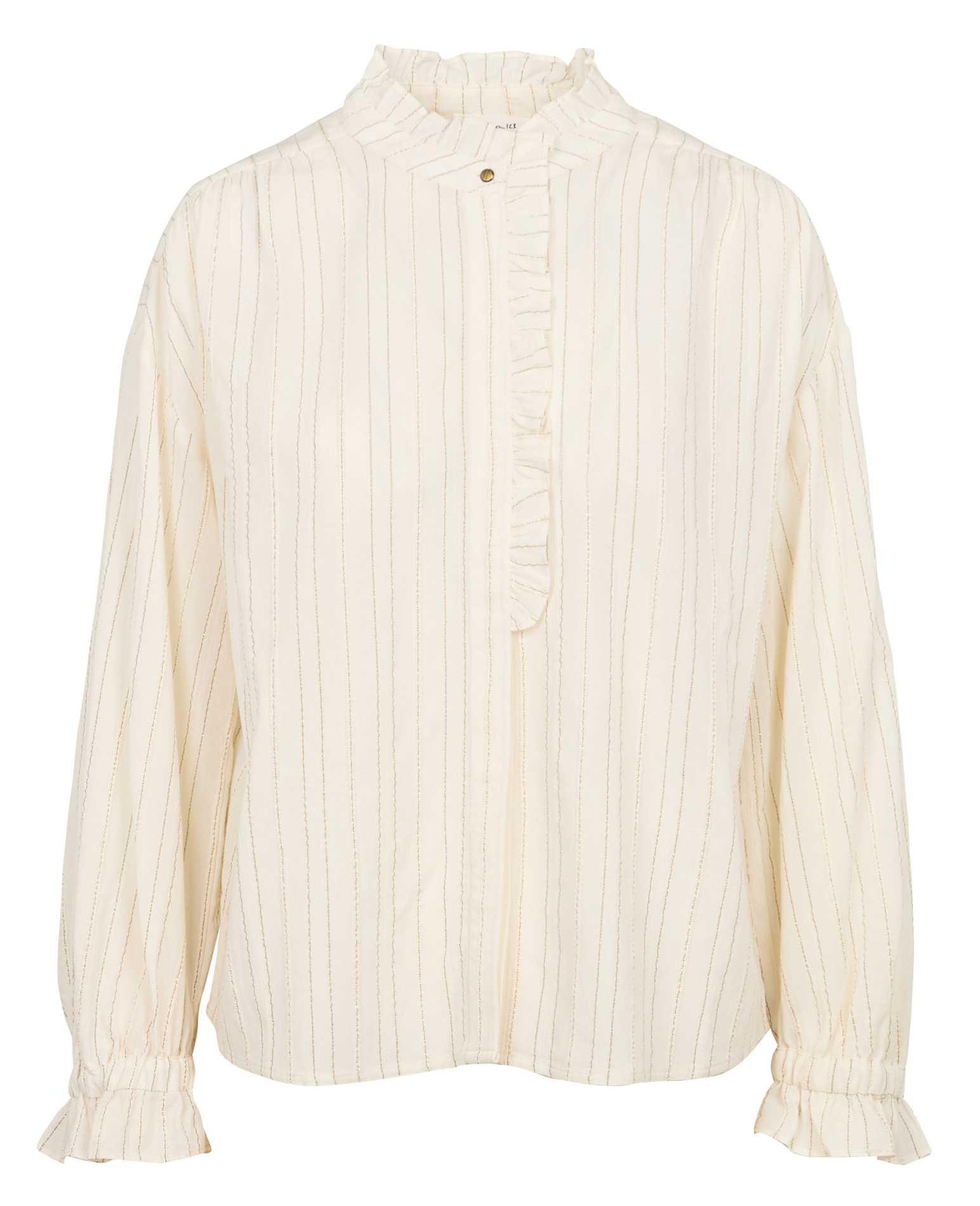 BALIAN - Blouse ample rayée à volants | Beige