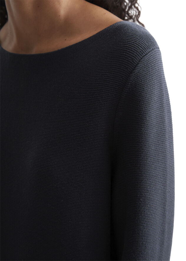 Marc O’Polo Cotton Pullover, longsleeve, roundneck Deep blue sea