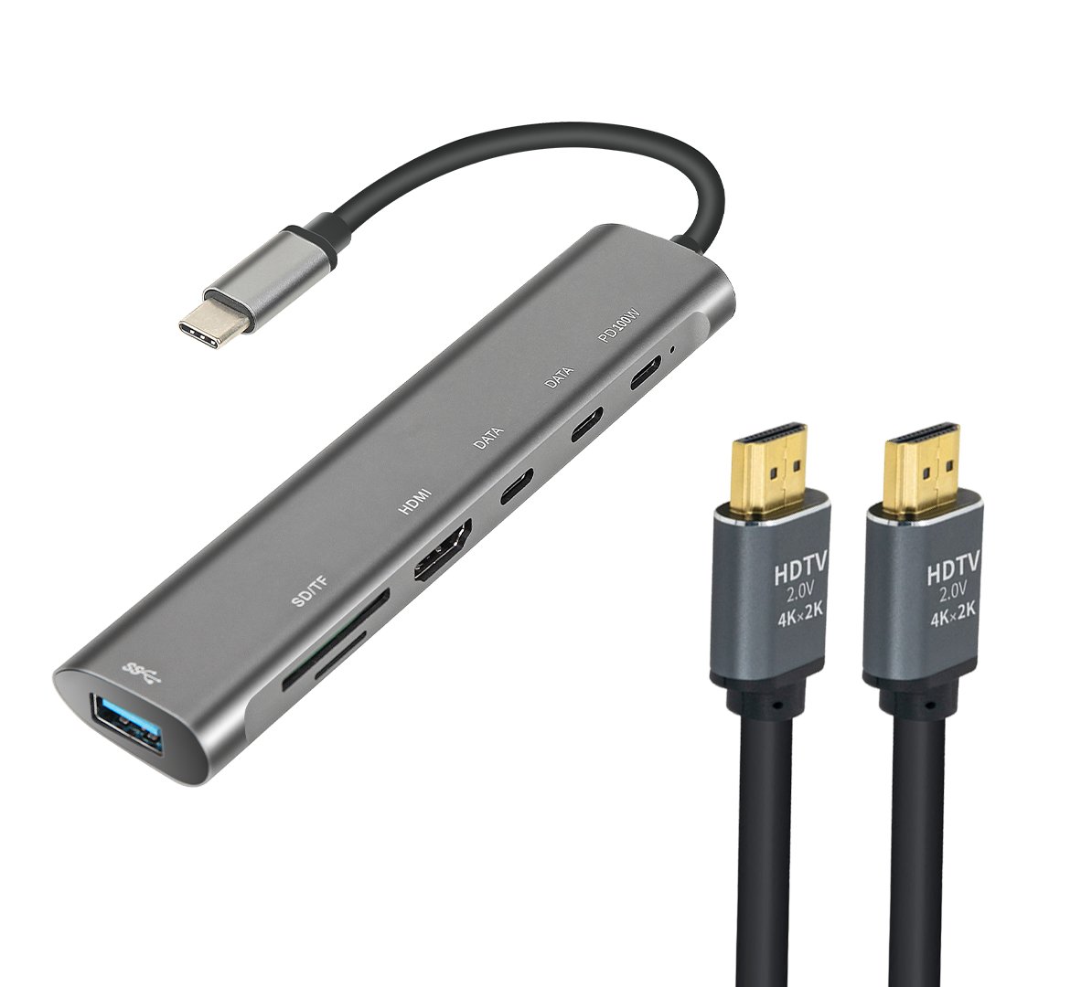 USB-C Hub (7-in-1) & HDMI Cable (1.5m)