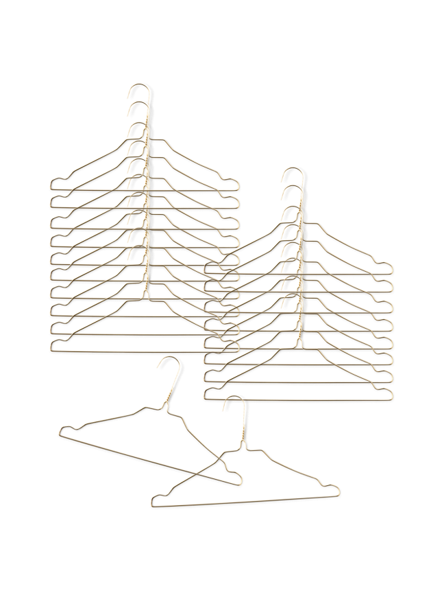 Bøjler 20 stk | Jern. 40,5 cm. | Gold