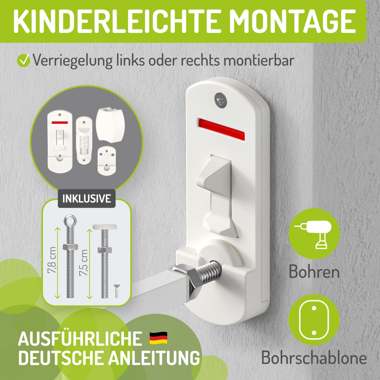 bomi Tierschutzgitter Maja 82-142 cm Weiß für Drinnen & Draußen