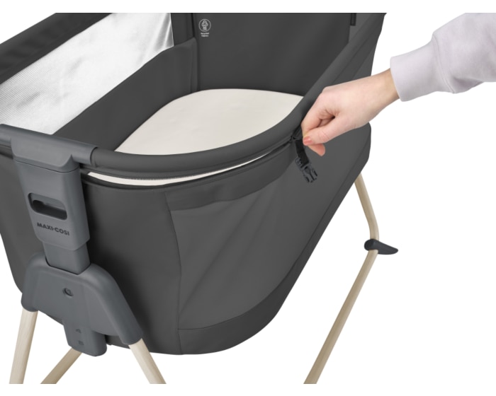 Tori Beistellbettchen 0 - 6 M   0 - 9 kg    Besonders bequeme Matratze |    Leicht und kompakt |    Atmungsaktives Netzgewebe an den Seiten |