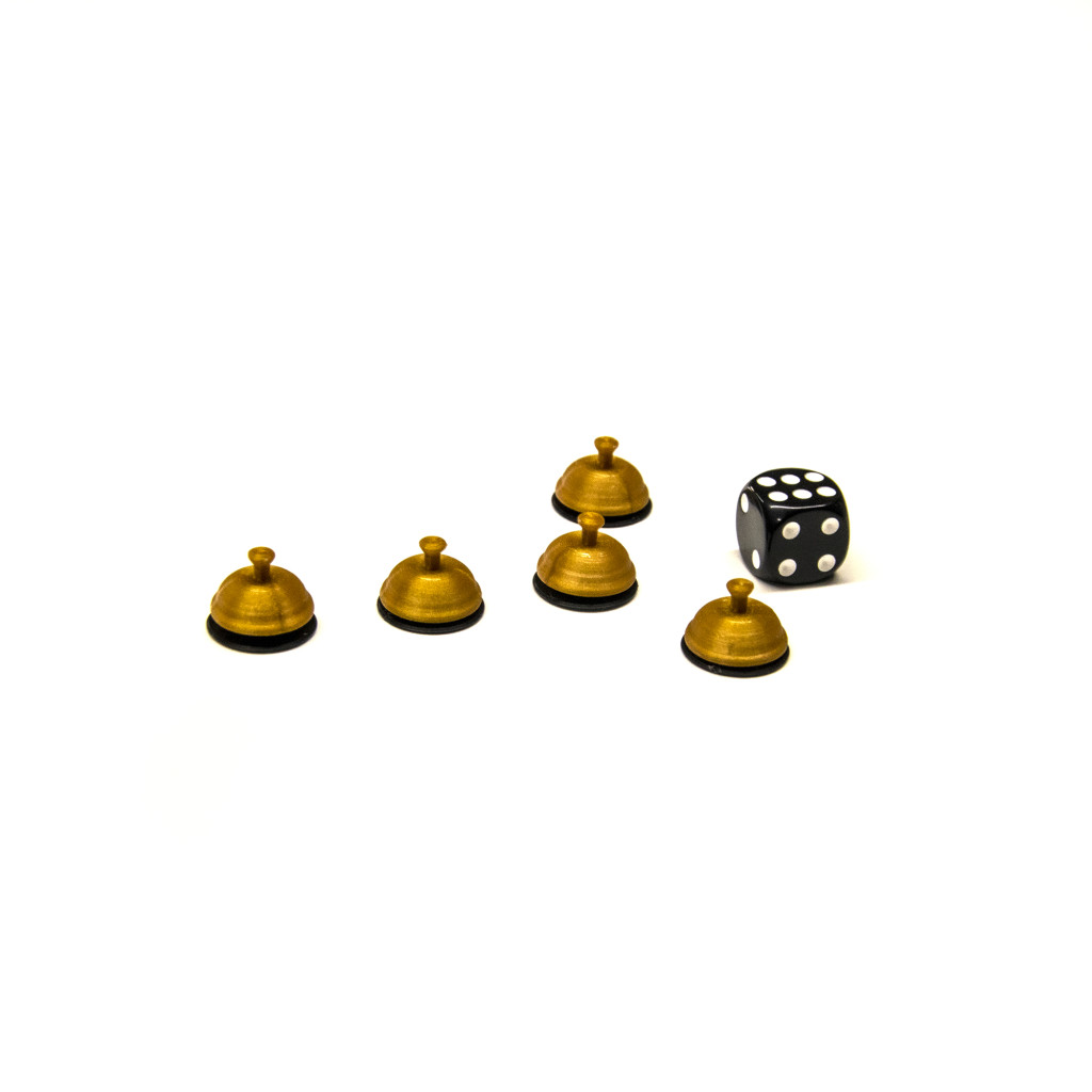 Pions en forme de sonnettes de table - x5