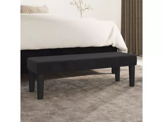 Banc Noir 100x30x30 cm Velours